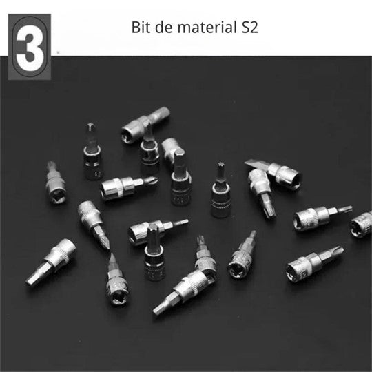 Kit 46 Chave Catraca Jogo De Soquetes Allen Torx